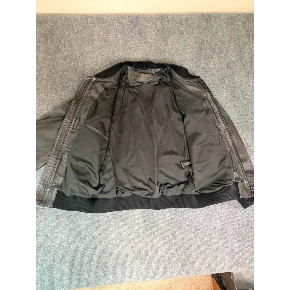 Thursday Boot Company Bomber Jacket Mens Brown Lamb Leather 2XL XXL